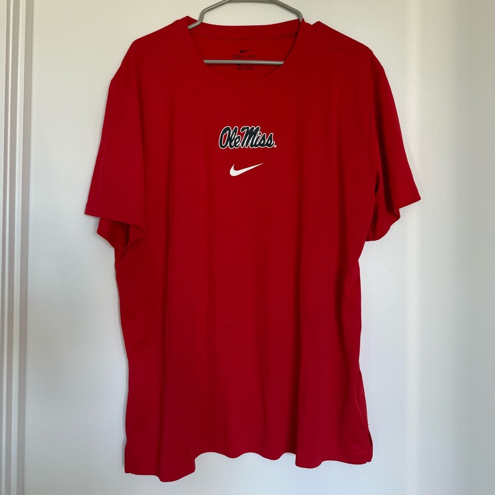 Nike Dri-Fit Ole Miss Red Men's Tee